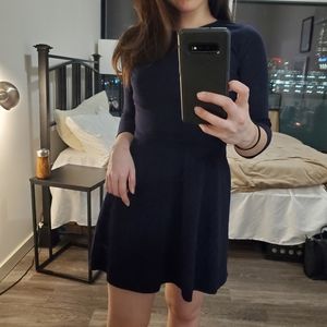 F21 • navy fit and flare dress